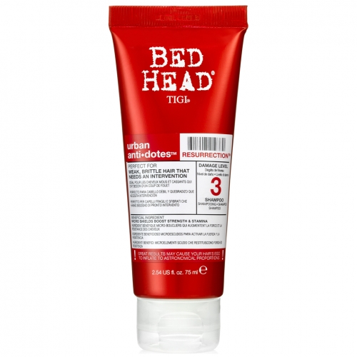 TIGI Bed Head Anti+dotes Resurrection Шампунь для сильно поврежденных волос 3ур. TRAVEL SIZE 75мл